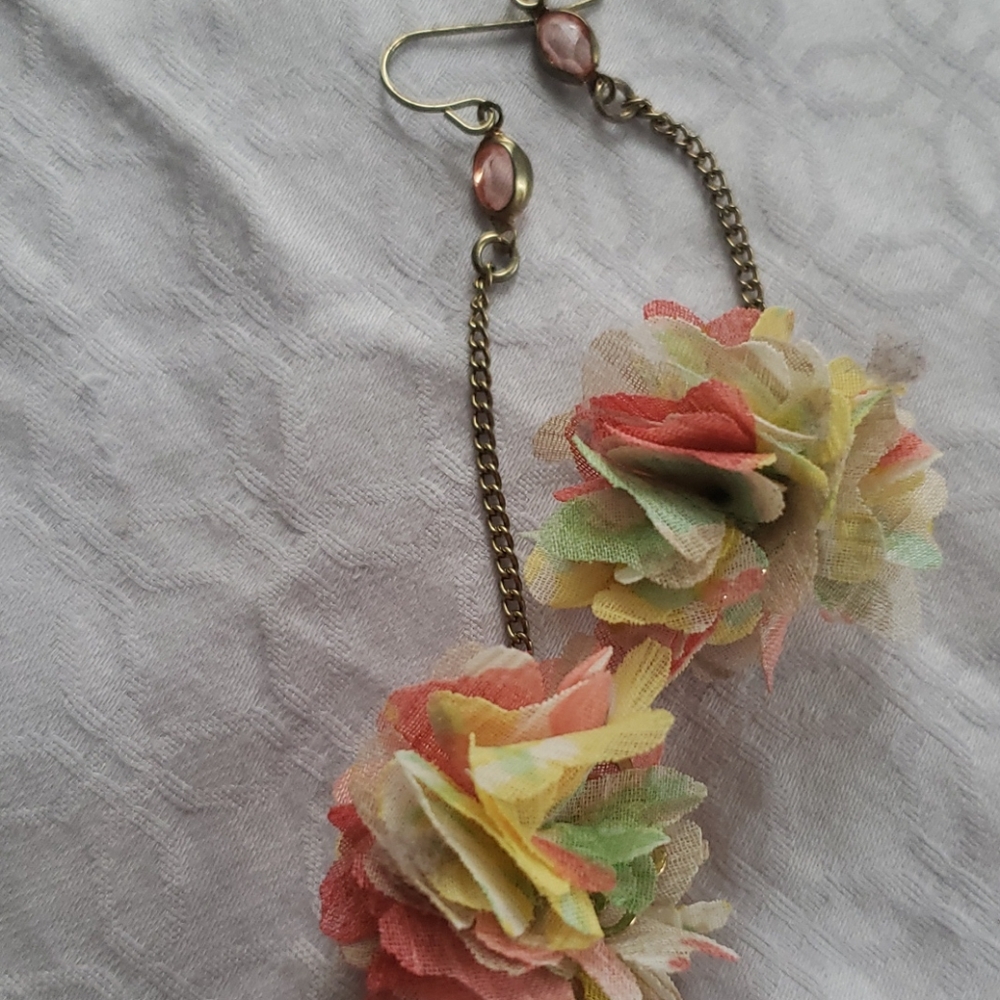 Floral statement earrings